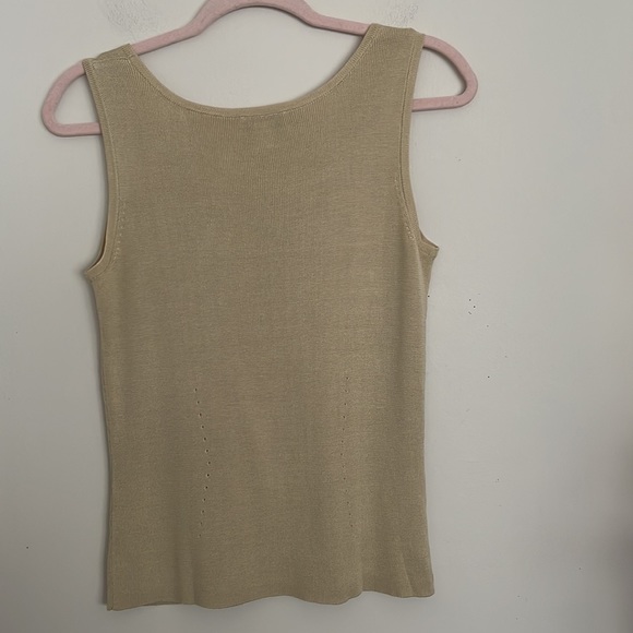 Ann Taylor beige all silk shell - Picture 3 of 4